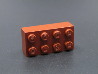Lego®kostka 2x4 hnědá - reddish brown