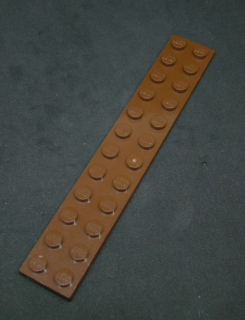 Lego destička 2x12 hnědá - reddish brown