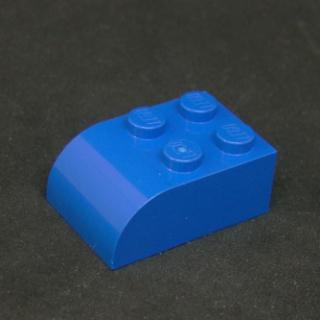 Lego kostička zakulacená 2x3 - modrá
