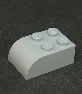 Lego kostička zakulacená 2x3 - světle šedá - light bluish gray