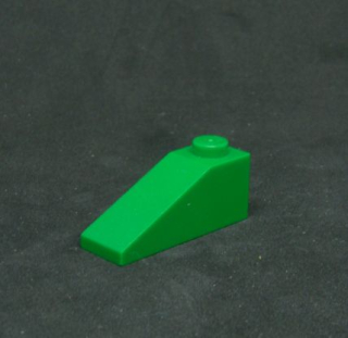 Lego šikmá kostka 33° 3x1 zelená