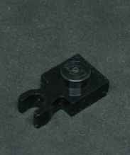 Lego destička speciální 1x1 s klipem - černá