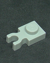 Lego destička speciální 1x1 s klipem - světle šedá - light gray