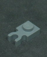Lego destička speciální 1x1 s klipem - tmavě šedá - dark bluish gray