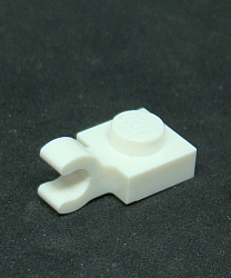Lego destička speciální 1x1 s klipem - bílá