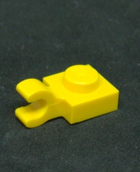 Lego destička speciální 1x1 s klipem - žlutá