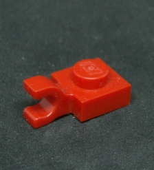 Lego destička speciální 1x1 s klipem - červená