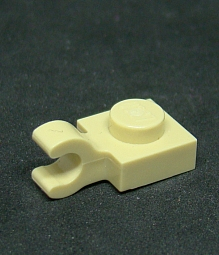 Lego destička speciální 1x1 s klipem - béžová