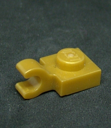 Lego destička speciální 1x1 s klipem - zlatá