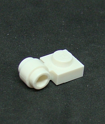 Lego speciální destička s kulatým klipem 1x1 - bílá