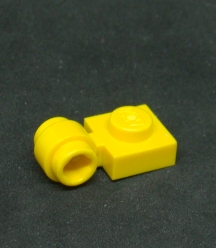 Lego speciální destička s kulatým klipem 1x1 - žlutá