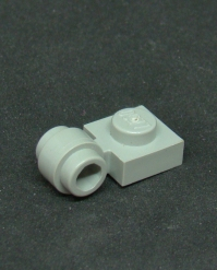Lego speciální destička s kulatým klipem 1x1 - světle šedá - light gray