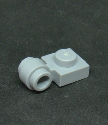 Lego speciální destička s kulatým klipem 1x1 - světle šedá - light bluish gray