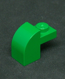 Lego kostička speciální 1 x 2 x 1 1/3 - zelená