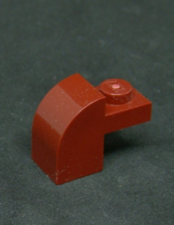 Lego kostička speciální 1 x 2 x 1 1/3 - tmavě červená