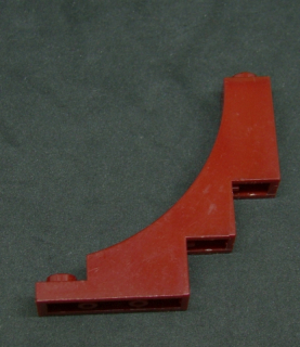 Lego oblouk 1 x 5 x 4 Inverted - tmavě červený