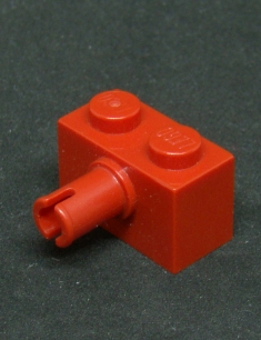 Lego kostička s pinem červená 1x2 