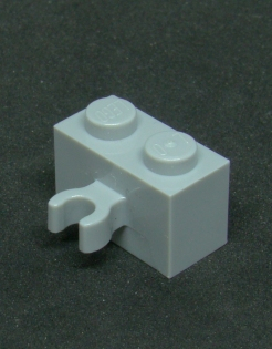 Lego kostička s klipem 1x2 - světle šedá - light bluish gray
