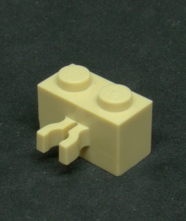 Lego kostička s pinem 1x2 - béžová