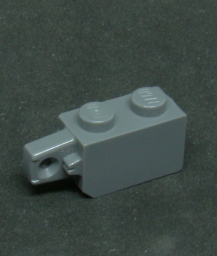 Lego kostička závěs 1x2 tmavě šedá - dark bluish gray