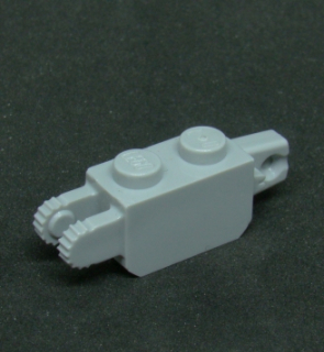 Lego kostička závěs 1x2 světle šedá - light bluish gray
