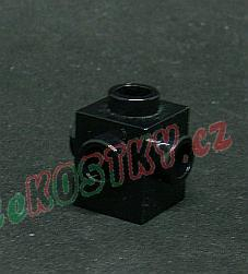 Lego kostička 1x1 s nopem na čtyřech stranách černá