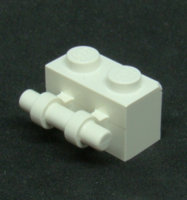 Lego kostička speciální 1x2 - bílá