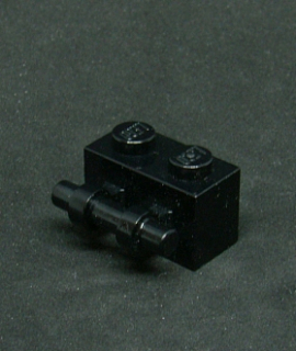 Lego kostička speciální 1x2 - černá