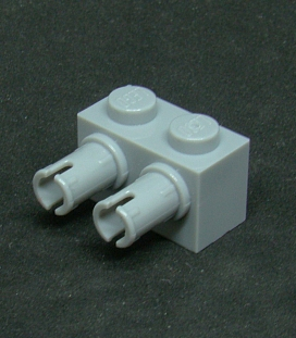 Lego kostička speciální 1x2 - světle šedá - light bluish gray