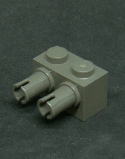 Lego kostička speciální 1x2 - tmavě šedá - dark  gray