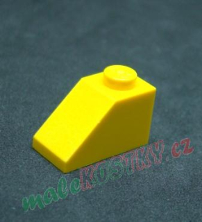 Lego šikmá kostka 45° 2x1 žlutá