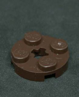 Lego destička kulatá 2x2 tmavě hnědá
