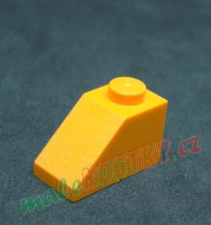 Lego šikmá kostka 45° 2x1 oranžová