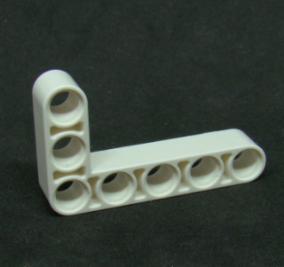 Lego Technic rameno "L" 3x5 - bílé