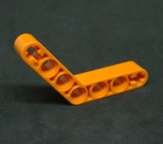 Lego rameno ohnuté 1x7 - oranžové