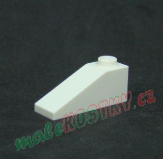 Lego šikmá kostka 33° 3x1 bílá