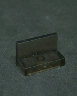 Lego destička - panel speciální - 1x2x1 - průhledná černá