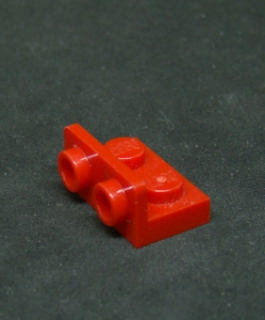 Lego destička 1 x 2 - 1 x 2 Inverted červená