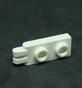 LEGO®destička speciální 1x2 se dvěmi zuby - bílá