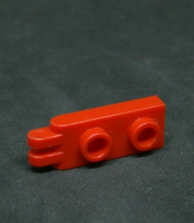 LEGO® destička speciální 1x2 se dvěmi zuby - červená
