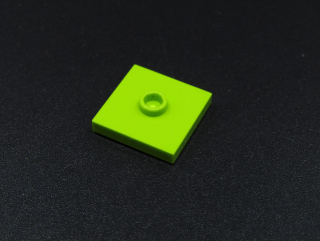 Lego destička hladká s nopem 2x2 - světle zelená - lime
