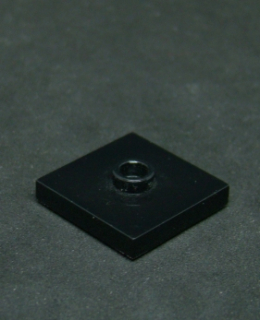 Lego destička hladká s nopem 2x2 - černá
