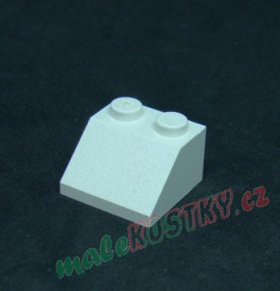 Lego šikmá kostka 45° 2x2 bílá