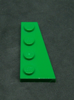 Lego destička klín 4x2 pravá zelená