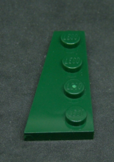 Lego destička klín 4x2 levá tmavě zelená