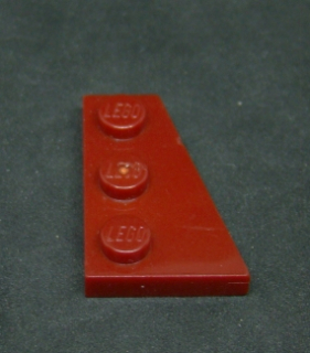 Lego destička klín 3x2 pravá tmavě červená