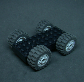 Lego podvozek 4 x 10 s koly - černý