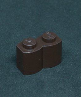 Lego kostička 1x2 - tmavě hnědá
