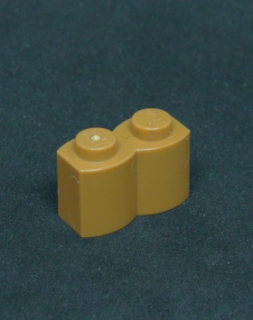 Lego kostička 1x2 - medium nougat