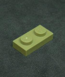 Lego destička 1x2 olive green